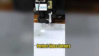 Στρογγυλεμένη τετράγωνη γωνία κοπής με υπερλευκό γυαλί 2mm